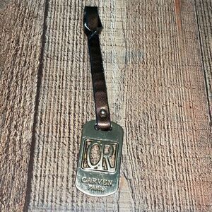 💜 Carven paris replacement hangtag bag charm brown